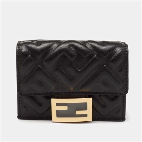 fendi embossed wallet|Fendi wallet for women.